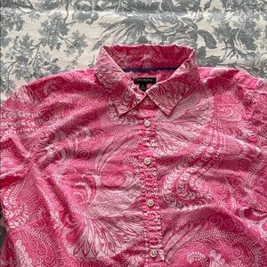 Talbots Pink Paisley Shirt in size Small